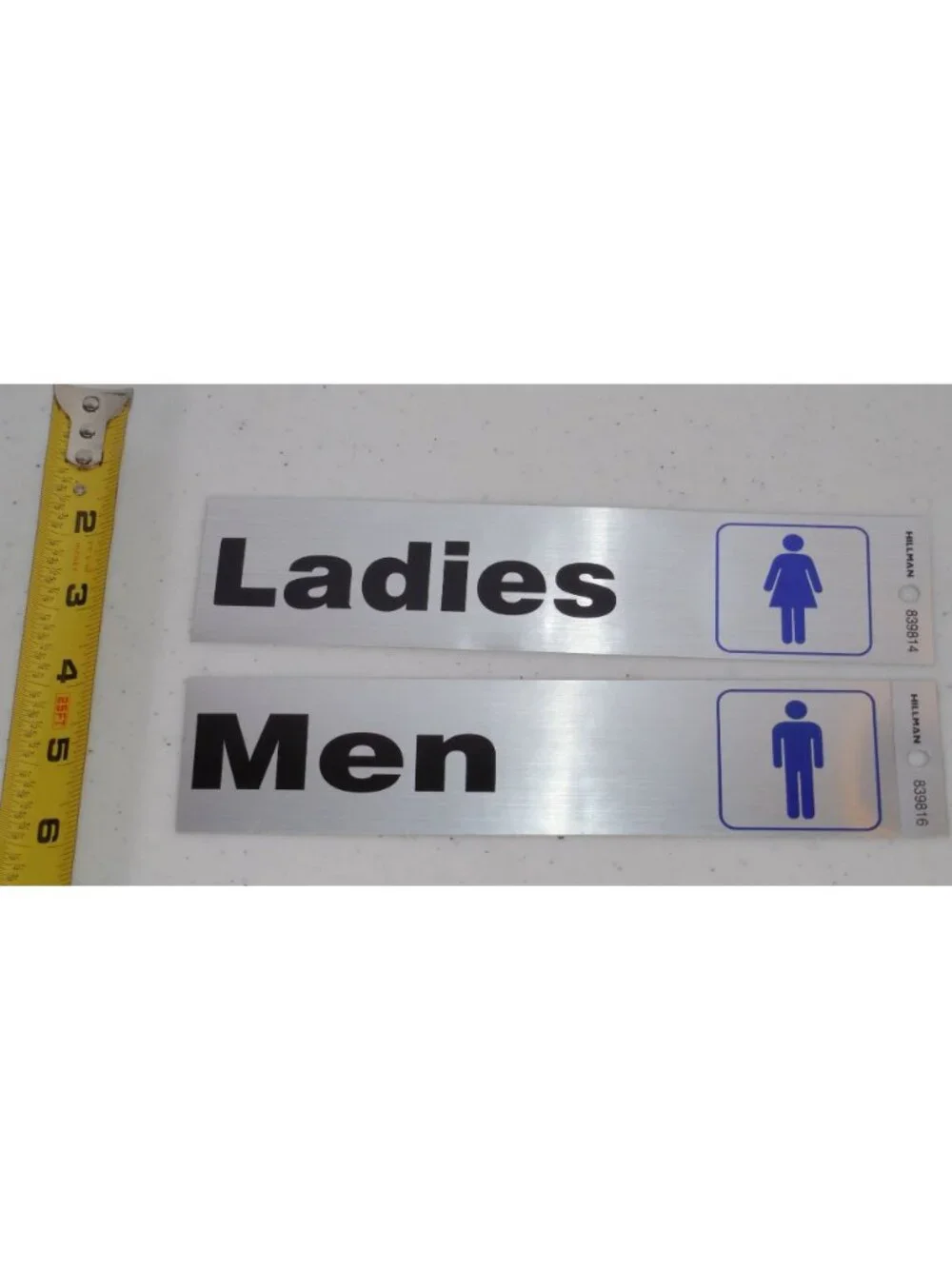 Ladies & Men Restroom Signs Aluminum Durable 2